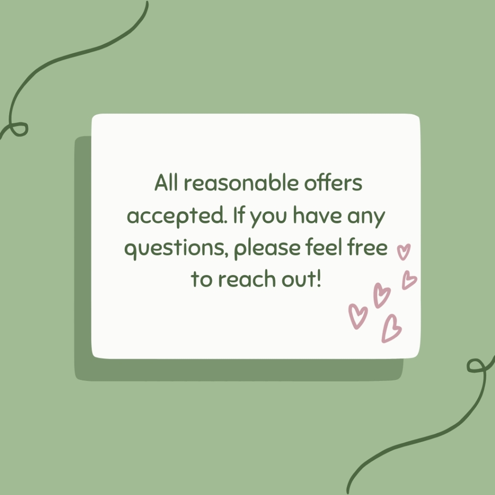 All reasonable offers accepted!